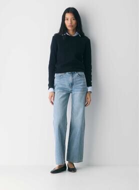 Aritzia Denim Forum 100% Cotton The Farrah Hi-Rise Wide Leg Jean